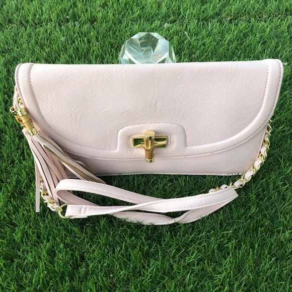 NEW Olivia & Joy Bamboo clutch crossbody purse - Picture 6 of 17